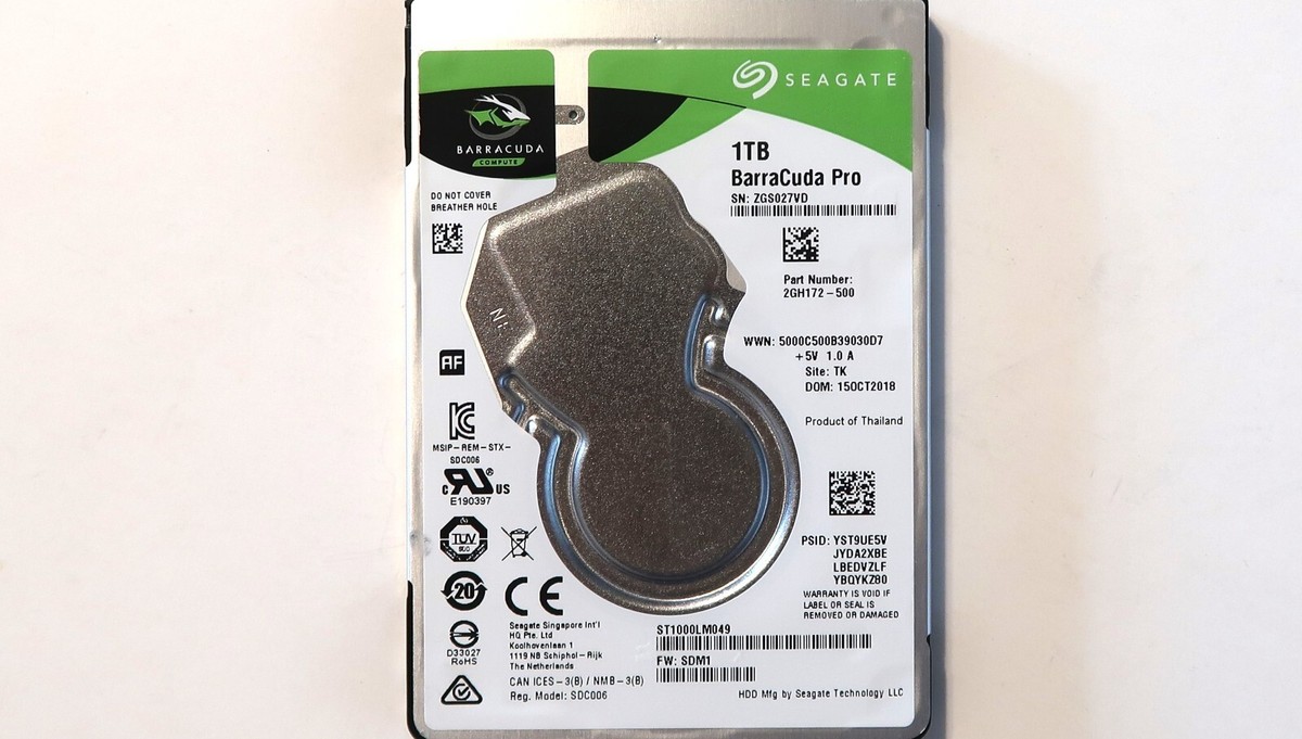 Seagate ST1000LM049 2GH172-500 SDM1 TK Thailand (ZGS0) 2.5