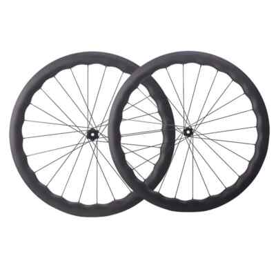 Ultraleichter 700C Rennrad Carbonfaser Wellenring Laufradsatz Scheibenbremse