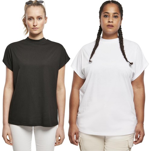 Ladies Long Back Shaped Spray Dye Tee | Urban Classics T-Shirt | EMP
