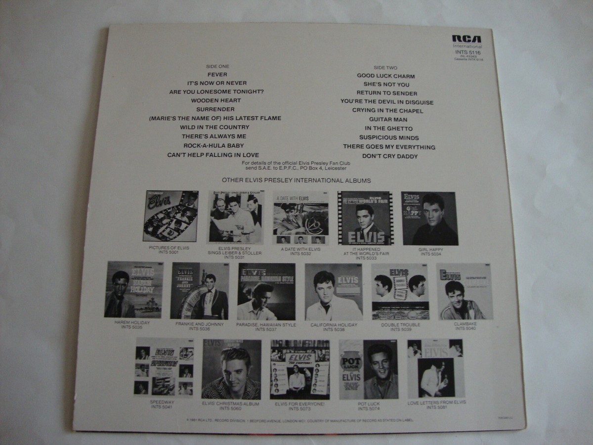 Elvis Presley LP 20 Greatest Hits Vol.2(Green International) (RCA 