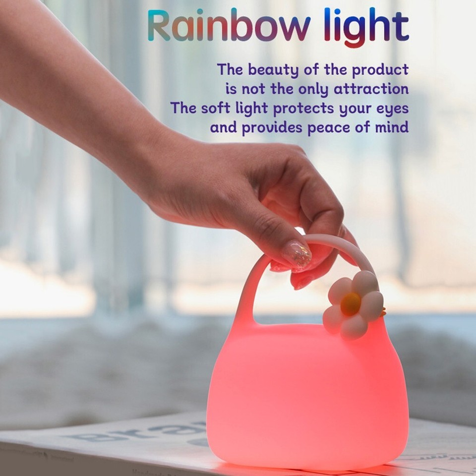 Handbag Shape Night Light with Colorful Atmosphere Adjustable