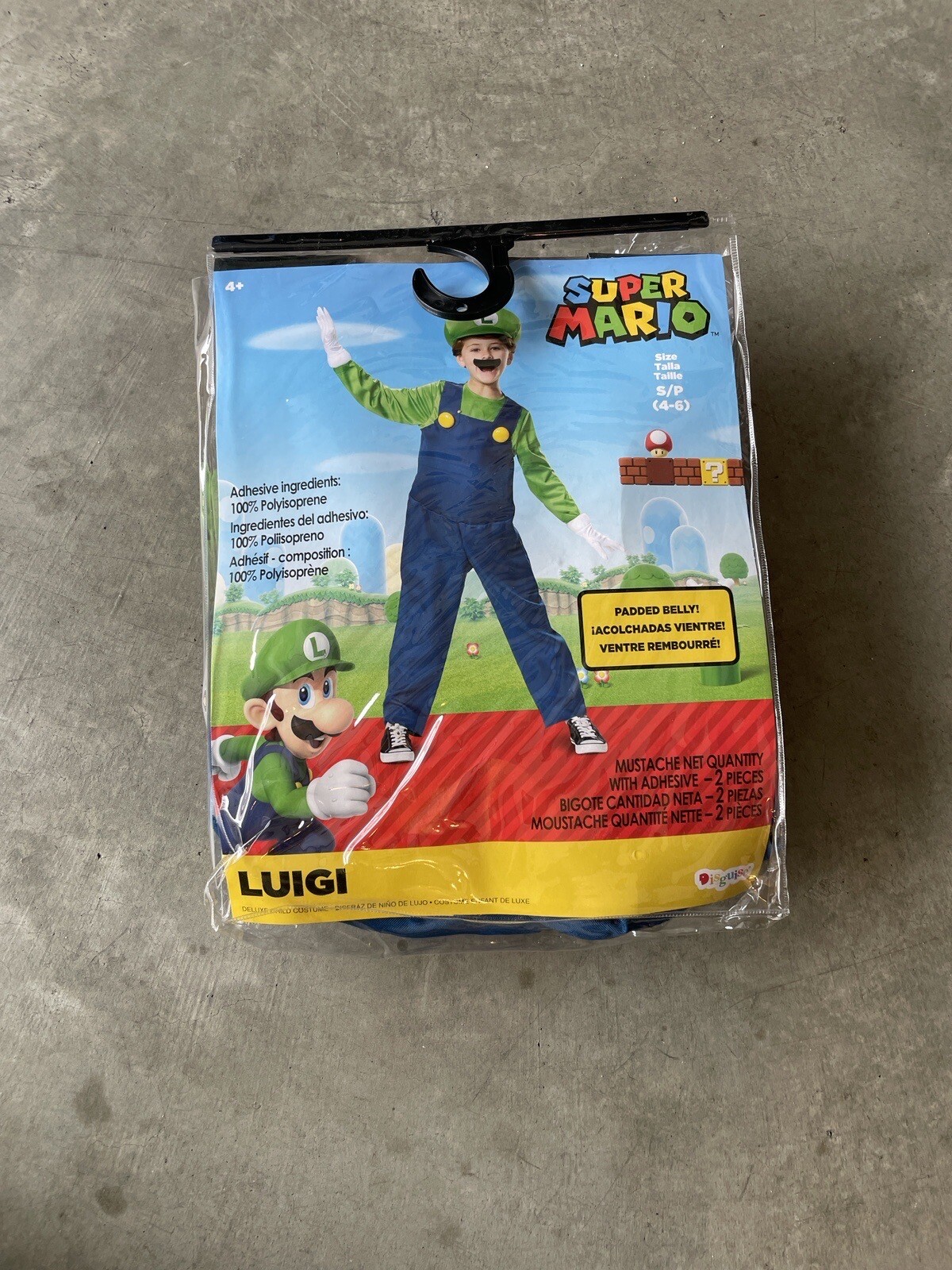 Luigi From SUPER MARIO Halloween Costume Boys Small (… Gem