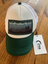 ZYIA Active Hiking Trucker HAT, One Size Snapback Adjustable Mesh, NWT