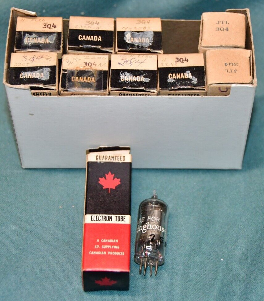 Group Of 10 3Q4 Vacuum Tubes Mixed Brands Tested