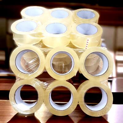 6 Rolls Strong Carton Sealing Clear Packing Tape Box Shipping 2'' x 110 Yards