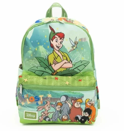 Disney Peter Pan 13-inch Nylon Backpack Deluxe Allover Print