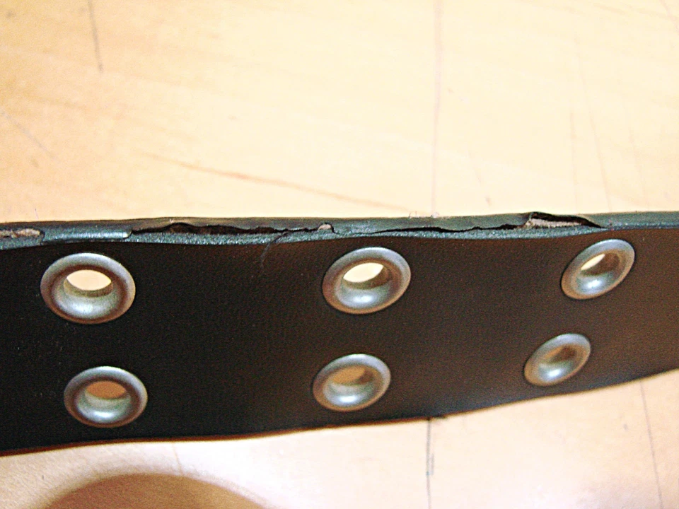 Motocicleta Ojales Grunge Punk Ojal Cuero Hebilla Cinturón Unisex Negro Motocross Foto 4 de 4