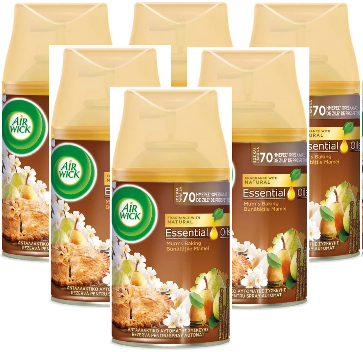Airwick 3 x Nachfüller Weiße Blumen für Freshmatic Max - 250 ml