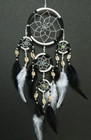 Black White Dreamcatcher Boys Girls Mens Ladies Shell Dream Catcher New 9x35cm
