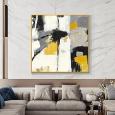Abstract Square Wall Art Painting Hand Painted Oil Painting On Canvas Modern