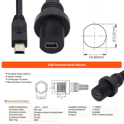 Mini USB 5Pin Male To USB 2.0 A Female OTG Cable - Lucky Falcon