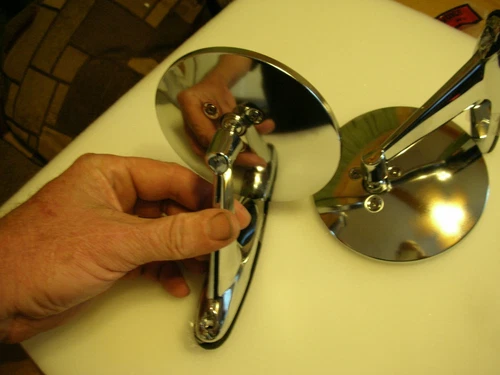 Vintage Style Round Chrome Mirrors  Hot Rods, Classic Muscle Car Restorod custom