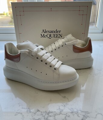 Alexander McQueen oversized sneaker white/stone colour UK