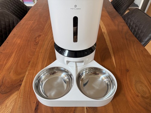 PETLIBRO Futterautomat Granary Dual weiß WiFi APP Steuerung zwei Edelstahl Näpfe - Bild 4 von 5