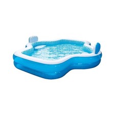 Members Mark Elegant Family Pool 10 Feet Long 2 Inflatable Seats with Backres...