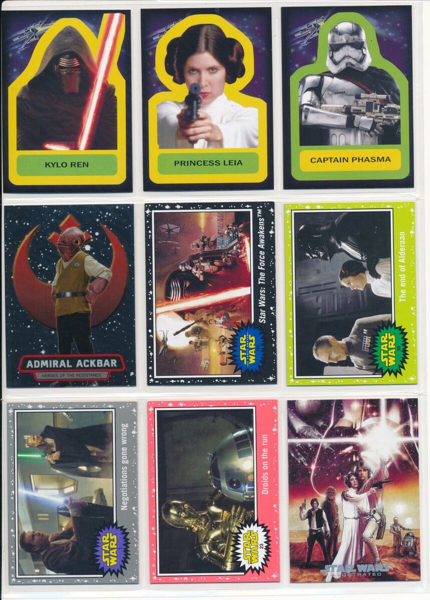 Topps Star Wars Mixed Insert Chase Parallel Card Lot (9 Topps Star Wars Mixed Insert Chase Parallel Card Lot (9