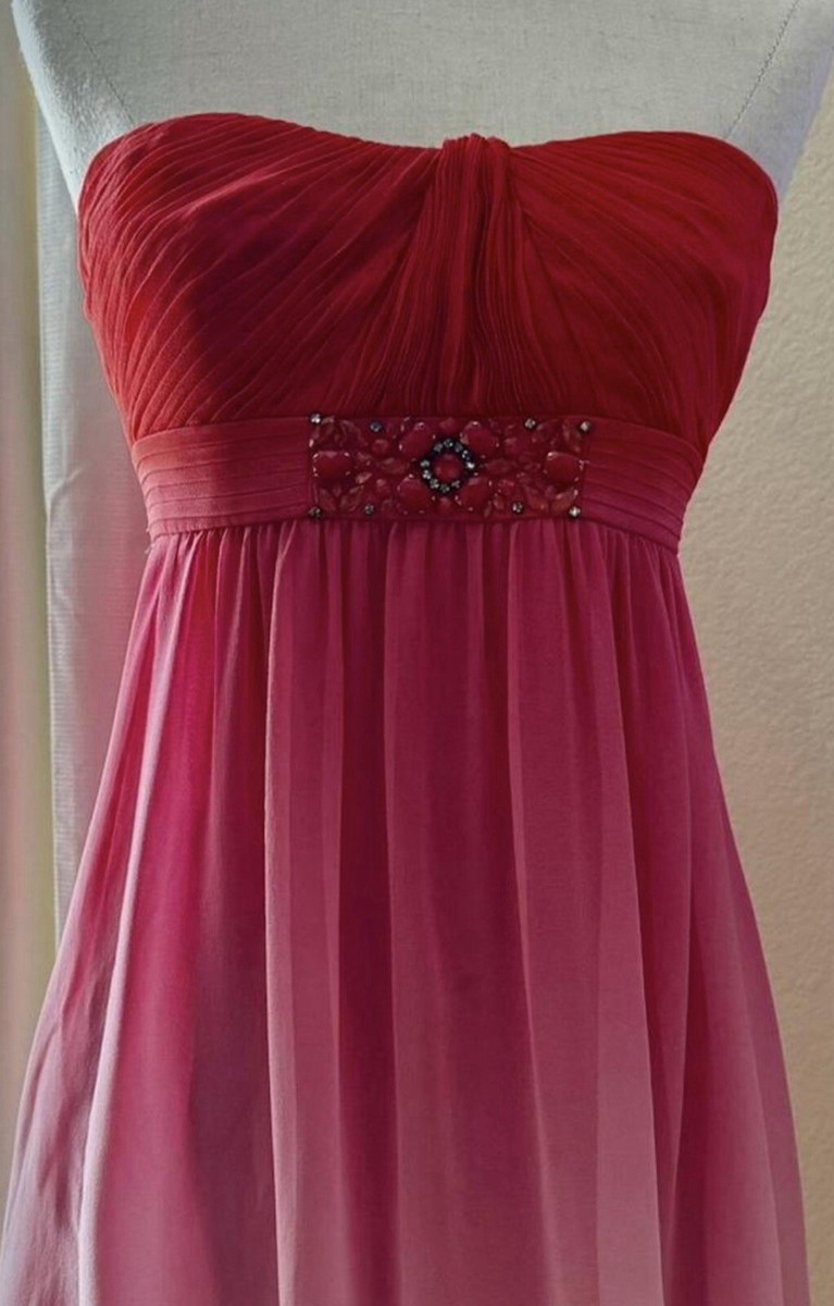 bcbg max azria hot pink dress Strapless 3D Floral Dress Hot Pink / 4