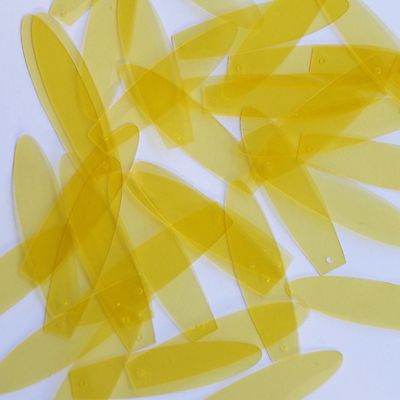 Long Drop Vinyl Shape 1.5'' Yellow Go Go Transparent