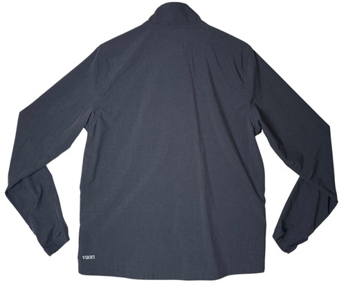 Men's Vuori Venture Track Jacket Full Zip Medium Black Linen Texture McCarthy - Picture 8 of 12