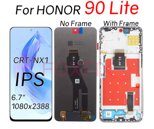 Écran LCD + Vitre Tactile Complet Pour Honor 90 Lite 5G - Noir, 6.7 Pouces, Neuf Sous Garantie