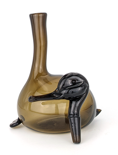 Vintage MCM Art Glass Figural Duck Decanter - / Empoli Murano - Picture 2 of 3
