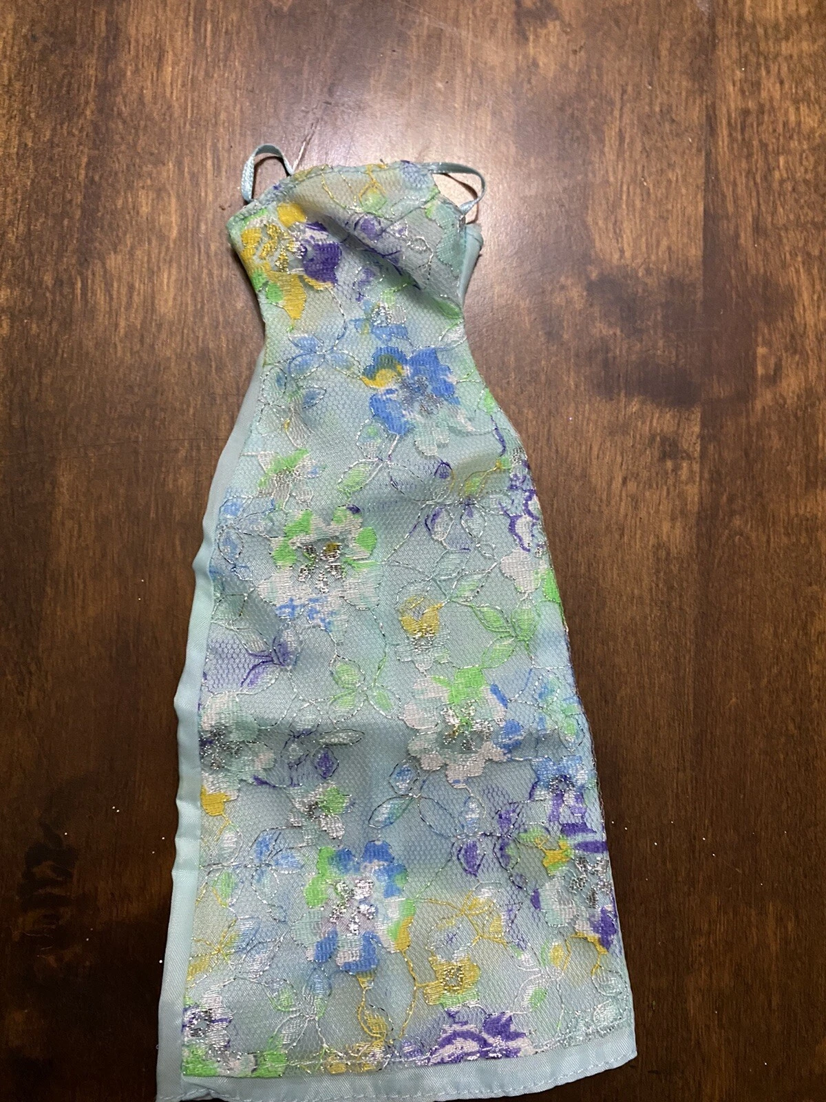 VETEMENTS Abito Barbie Tenente Blu Floreale. Barbie originale etichetta rosa. Abito colorato primaverile