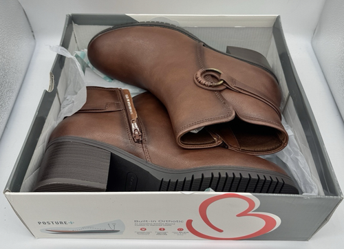 Baretraps Women's Felicia Boots Oak Brown Size 11 New In Box Side Zip Heeled - Picture 3 of 5