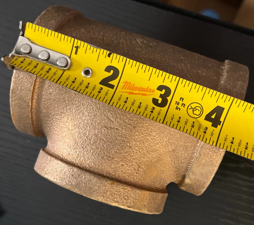 Latón 3" hembra rosca conexión tee t válvula Foto 3 de 4