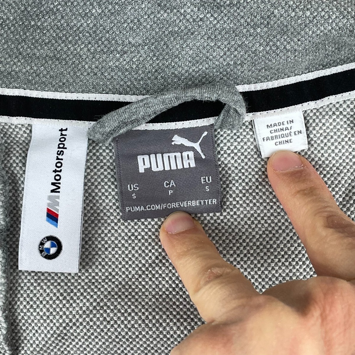 Puma x BMW Motorsports Sweater Adult Small Gray Sweatshirt Full