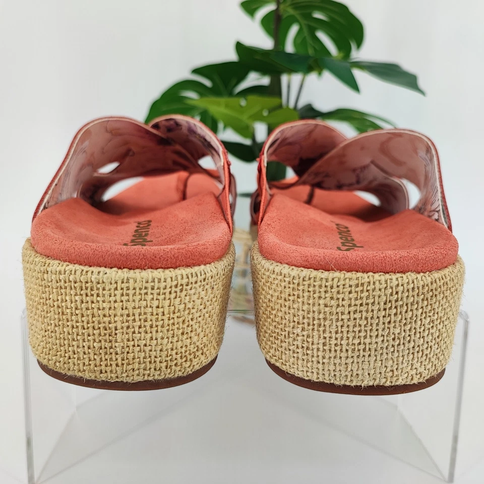Sandália anabela Spenco feminina Oasis terracota 8 apoio espadrille tamanho 10 W - Imagem 3 de 4