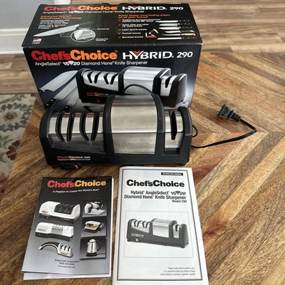 Chef s Choice 290 HYBRID Knife Sharpener Angle Select 15 & 20 Diamond Hone