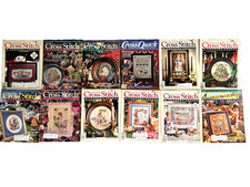 Cross Stitch Country Crafts Magazine Lot 12 Issues 1980s 90s Vintage Patterns