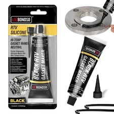 Black RTV Silicone Sealant, Gasket Maker, High Temp Up to 600F,... 