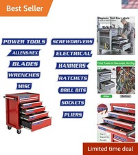 12-Pcs Magnetic Tool Box Labels - Ultimate Or...