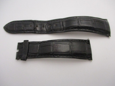 Audemars Piguet 20mm x 16mm Black Reptilian Leather Watch Strap Bands 115mm+75mm
