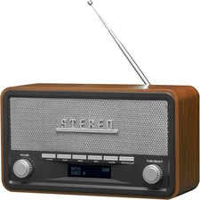 Tragbares Radio DAB-18 DAB+ FM Bluetooth Vintage Holzgehäuse Stereo