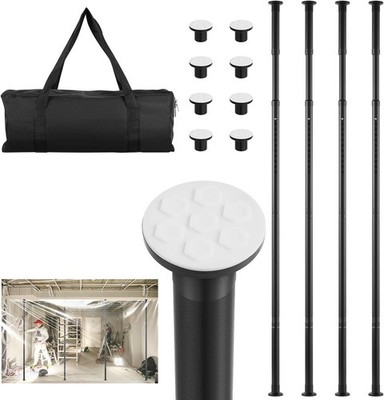 10FT Dust Barrier Poles 4 Pack Dust Barrier System with Carry Bag Heavy-Duty