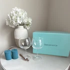 Vtg Tiffany & Co. Clear Wine Glasses – Set of 2, Round Shape, Original Box!