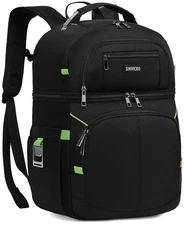 Cooler BackpackDouble Deck Leak Proof Cooler BagInsulated Backpack Cooler Lun...