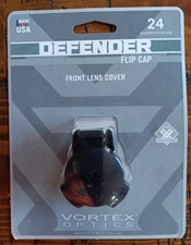 Vortex Optics Defender Flip Cap Front Lens Rifle Scope Cover, Black 0-24