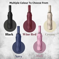 24 Bones 106cm Automatic Umbrella for Men and Women Outside Large Folding Rain a