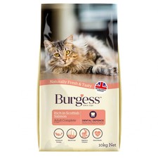 Burgess Adult Cat Food Scottish Salmon 10Kg 4.96 per kilo