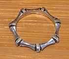 925 Sterling Silver Vintage Bamboo Band Ring Size 6.5