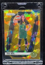 2024 Panini Prizm WNBA Nika Muhl Gold Ice #147  10/10 RC