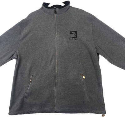 Dimco Apparel fleece jacket full zip with ''Alaska'' logo mens L zip pockets
