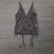 Avid Love Black Lace Lingeie Tank Corset Style Whimsygoth