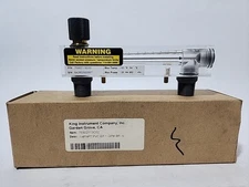 NEW King Instrument 75302113C02 Acrylic Tube Flowmeter 