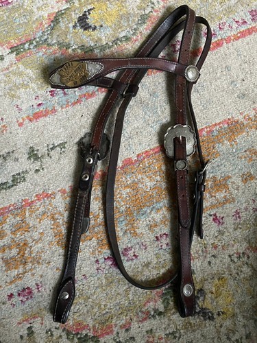 VINTAGE Circle Y trophy western bridle soft leather FREE SHIPPING
