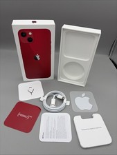 Apple iPhone 13 128GB Red Box Only - NEW, COMPLETE Sticker Cord Pin Booklets