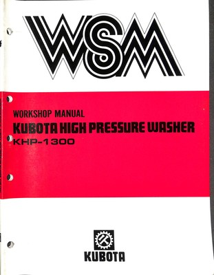 #ad Kubota KHP 1300 High Pressure Washer Workshop Service Repair Manual PDF $29.99